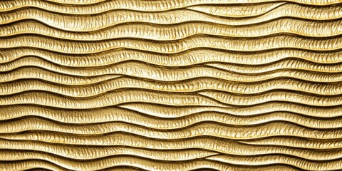 Fototapete - Textured Golden Wave Pattern on Decorative Surface