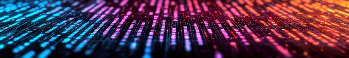 Fototapete - Abstract glowing lines with vibrant colors creating dynamic patterns