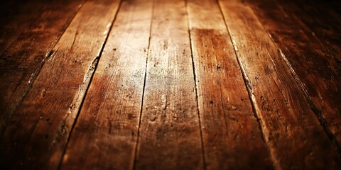 Poster - Textured Wooden Floor with Natural Light and Warm Tones
