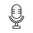 © NeuroArtStream - Microphone illustration in simple line art style