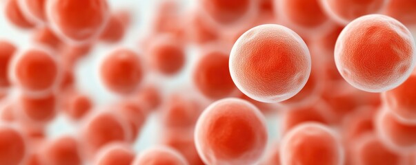 Poster - Microscopic View of Red Blood Cells Detailed Cellular Structure and Medical Science Imagery