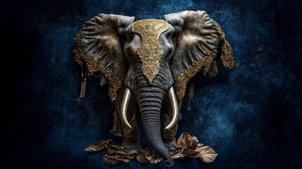 Aufkleber - Kotchasi the mythical elephant captured in stunning detail digital art vibrant colors artistic viewpoint