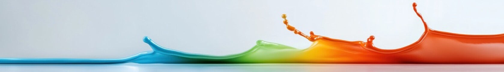 Fototapete - Vibrant Rainbow Color Paint Splashes Abstract Background Design Perfect for creative projects and design elements