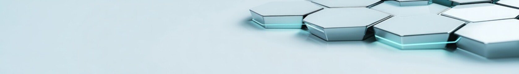 Poster - Modern Abstract Background with Geometric Hexagonal Shapes in 3D