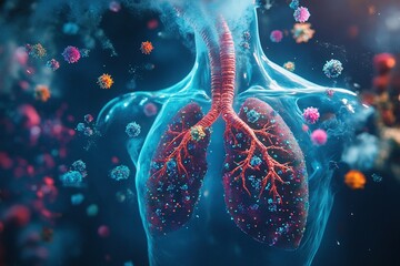 human organs 3d illustration, medical concept