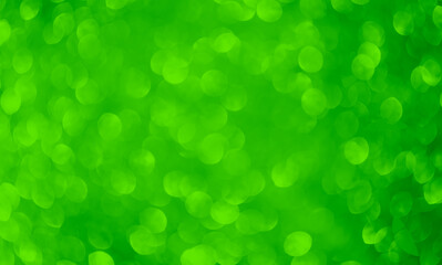 Wall Mural - Green bokeh background, light glitter pattern texture festive holidays element decorative emerald party abstract wallpaper banner luxury template calebration, defocused bright glowing glimmer.