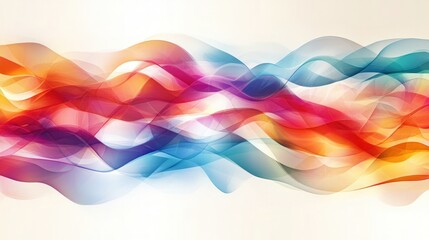 Fototapete - Vibrant Colorful Waves in Abstract Design for Modern Backgrounds