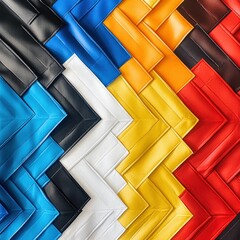 Poster - Colorful Geometric Patterns of Leather Material in Various Shades