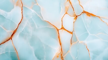 Aufkleber - Elegant Blue and Orange Marble Texture for Background Design