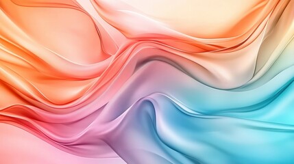 Fototapete - Colorful Soft Abstract Background with Flowing Silk Texture