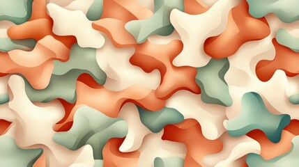 Fototapete - Abstract Colorful Waves Background in Soft Pastel Tones