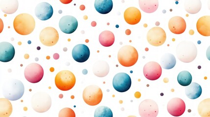 Aufkleber - Colorful Abstract Circles Pattern on White Background for Design