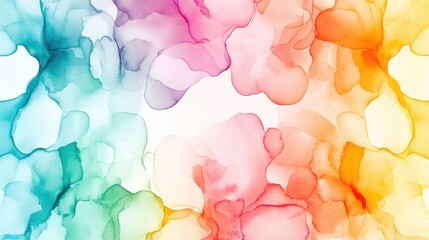 Aufkleber - Vibrant Abstract Watercolor Background with Colorful Blends and Swirls