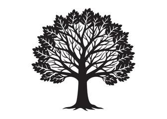 full leafy tree illustration