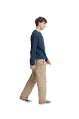 Fototapete - Teenager walking and looking forward