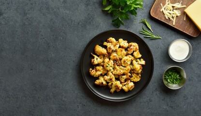 Wall Mural - Roasted cauliflower on plate