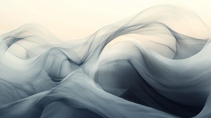 Wall Mural - Flowing ethereal lines create a visual representation of abstract waves