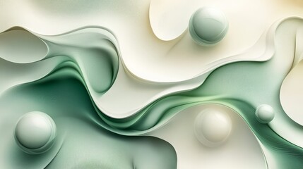 Wall Mural - The abstract image depicts organic shapes in a fluid design