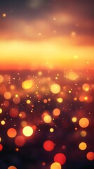 Wall Mural - A warm, blurred background featuring glowing orbs, evoking a dreamy, atmospheric ambiance.