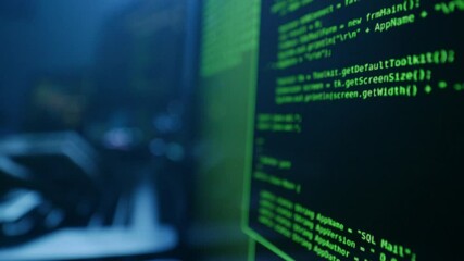 A CloseUp View of Lines of Code Displayed on a Computer Screen Alongside a Keyboard