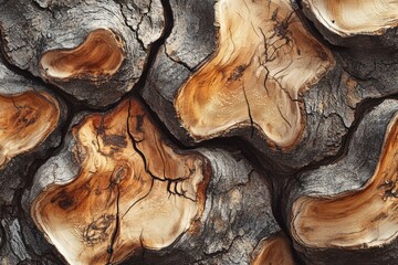 a detailed shot of a tree trunk with texture and bark