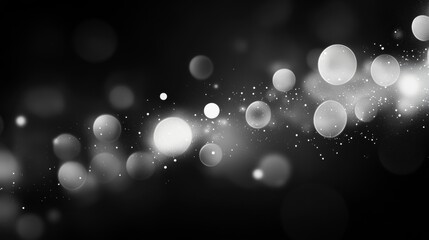Wall Mural - beautiful black and white bokeh effect with sparkling particles shines