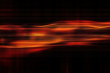 Wall Mural - vibrant waves of warm colors flowing through a dark abstract landscape create an energetic atmospher