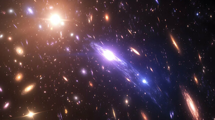 Wall Mural - an ultra-high-resolution cosmic wallpaper featuring glowing galaxies and celestial wonders -