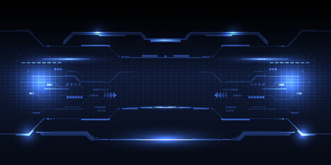 Wall Mural - abstract technology background. futuristic digital space technology concept.