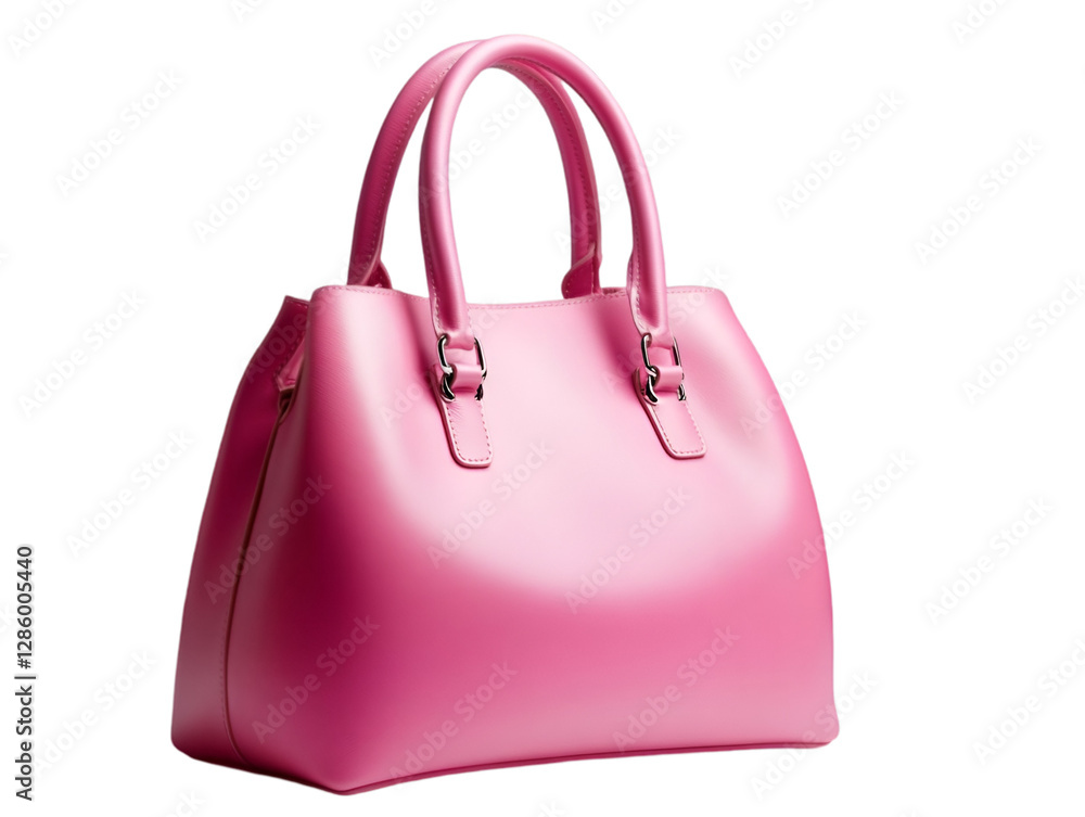 Stylish pink handbag with modern design, perfect for any fashion-forward individual looking to make a statement.