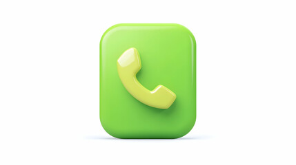 Wall Mural - green phone icon with accept symbol, call answer button design. isolated on white background, -