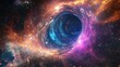 © Kan - A wormhole inside a nebula pulses with cosmic energy, forming luminous interstellar tunnels