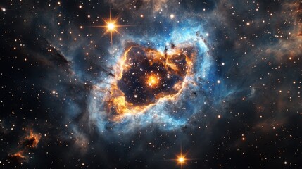 Wall Mural - a quantum nebula pulses with hidden interstellar frequencies, creating hypnotic patterns