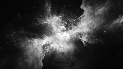 Wall Mural - a quantum nebula pulses with hidden interstellar frequencies, creating hypnotic patterns