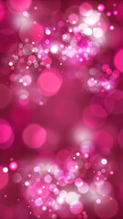 Wall Mural - Red Magenta festive background, realistic photo holiday style. Template with glitter sparkle, bokeh effect for design greeting card, poster, flyer, social media, cover, backdrop, wallpaper, banner.