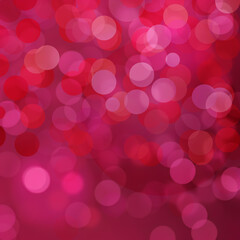 Wall Mural - Red Magenta festive background, realistic photo holiday style. Template with glitter sparkle, bokeh effect for design greeting card, poster, flyer, social media, cover, backdrop, wallpaper, banner.