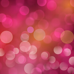 Wall Mural - Red Magenta festive background, realistic photo holiday style. Template with glitter sparkle, bokeh effect for design greeting card, poster, flyer, social media, cover, backdrop, wallpaper, banner.