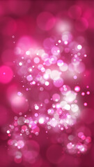 Wall Mural - Red Magenta festive background, realistic photo holiday style. Template with glitter sparkle, bokeh effect for design greeting card, poster, flyer, social media, cover, backdrop, wallpaper, banner.