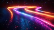 © TITISCAHYA - Neon Light Trails on Cosmic Dust