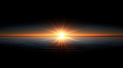 Wall Mural - A black background adorned with a lens flare glow. Quick to apply as an overlay or screen filter to your photos