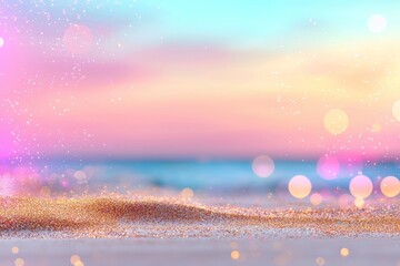 Wall Mural - gold particles in the background accompanied by a soft, hazy light