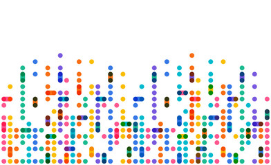 Wall Mural - colorful dot pixel modern edge background