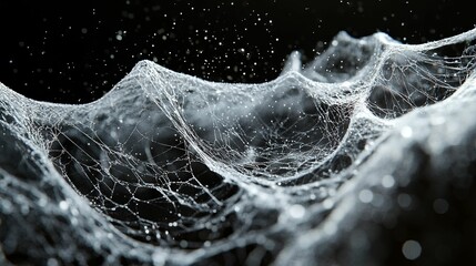 Delicate Spiderweb Texture Abstract Design