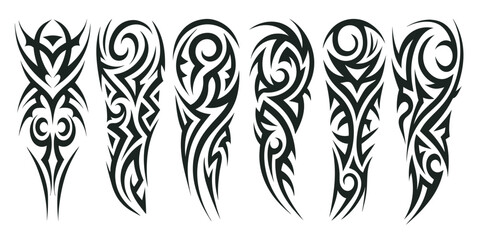 Top Trending Tribal Tattoo Sleeve Designs for Arm Masculine and Feminine Styles.