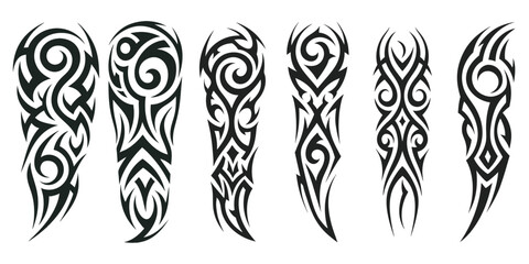 Top Trending Tribal Tattoo Sleeve Designs for Arm Masculine and Feminine Styles.