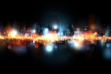 Wall Mural - colorful, warm rainbow light filters through on a black background with a dusty texture, producing a