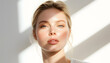 © ell - Portrait of a young woman with natural beauty indoor studio photography bright light close-up lifestyle concept
