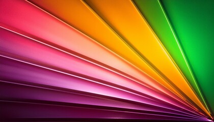 Wall Mural - abstract colorful background glowing neon graduated green pink and orange colors flat lay creative d