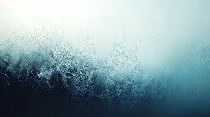 Poster - Crashing Wave in Stormy Seascape   Powerful Ocean Turbulence and Dramatic Atmospheric Conditions  Moody Intense and Captivating Seascape with Waves Foam and Mist