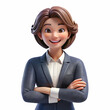 © Netaya - Happy cheerful 45 year old Latin professional mid aged business woman corporate leader smiling positive mature female executive manager standing in office arms crossed looking at camera portrait. conc